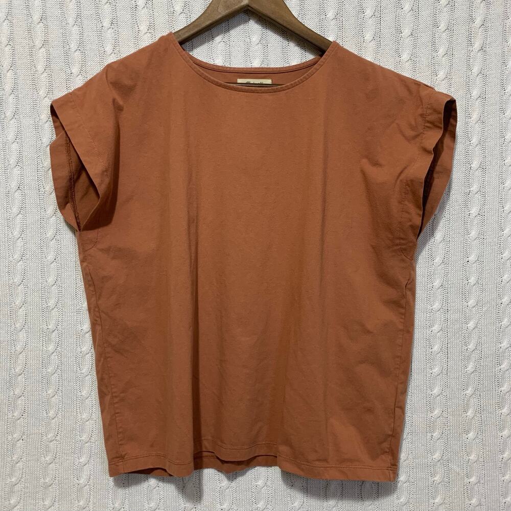 Madewell Boxy Cap Sleeve Terricotta Cotton/Poly Blend Women’s Large